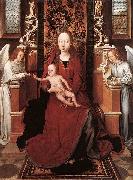 Hans Memling Virgin and Child Enthroned with Two Angels oil painting reproduction